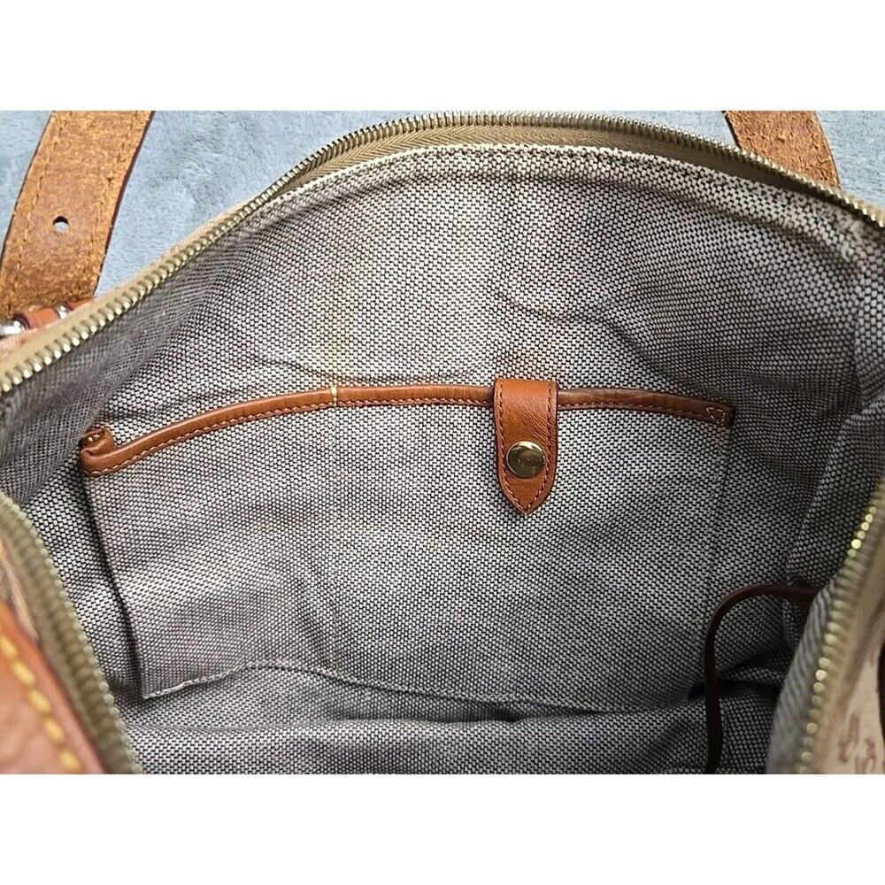 ✔️Dooney Logo Hobo Jacquard & Leather Shoulder Bag, Nina, EUC - Picture 13 of 16